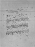 1846- Letter from Board of Health, Pictou, About Outbreak of Fever in Mi'kmaq Camp